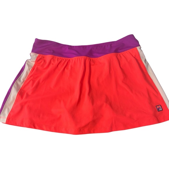 Fila Pants - Fila - Womens Coral & Purple Athletic Skort Sz. Large